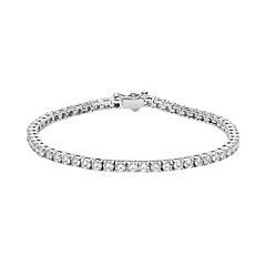 Forever Brilliant 5 1/3 Carat T.W. Lab-Created Moissanite 14k White Gold Tennis Bracelet by