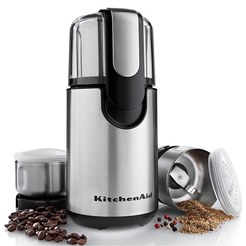 KitchenAid BCG211OB Stainless Steel Coffee & Spice Grinder, Black