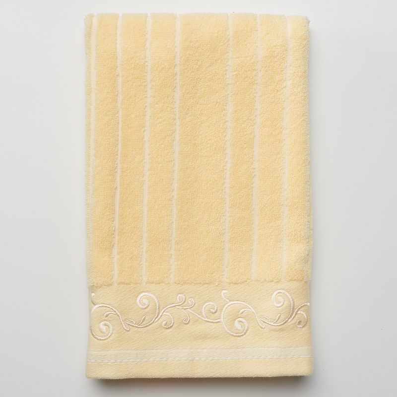 Luxe Scroll Embroidered Hand Towel