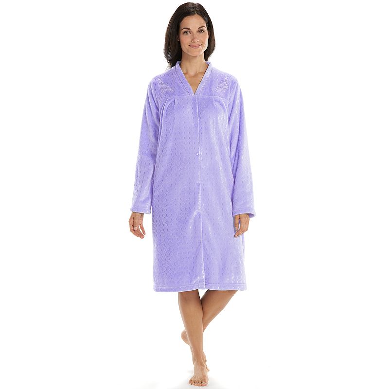 Petite Croft & Barrow® Plush Snap Duster Robe