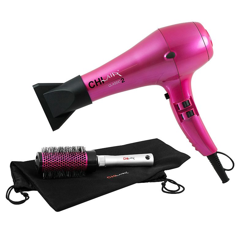 CHI Air Classic 2 Hair Dryer with Round Brush, Pink