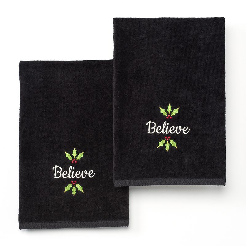 St. Nicholas Square® ''Believe'' 2pk. Hand Towels