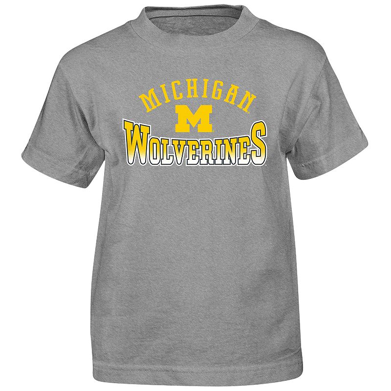 Boys 4-7 Michigan Wolverines Cotton Tee, Boy's, Size: L (7) , Grey (Charcoal)
