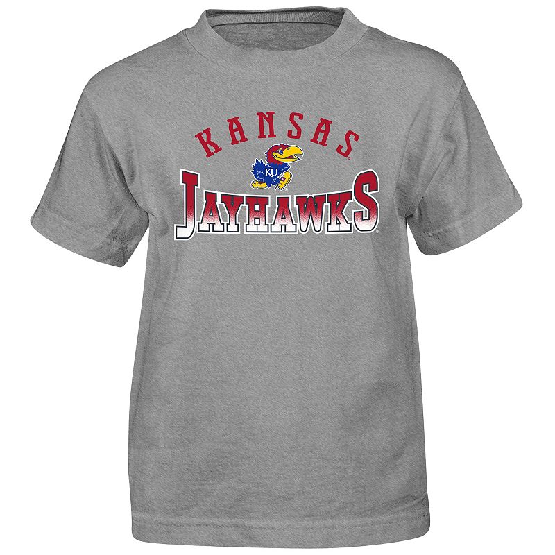 Boys 4-7 Kansas Jayhawks Cotton Tee, Boy's, Size: L (7) , Grey (Charcoal)