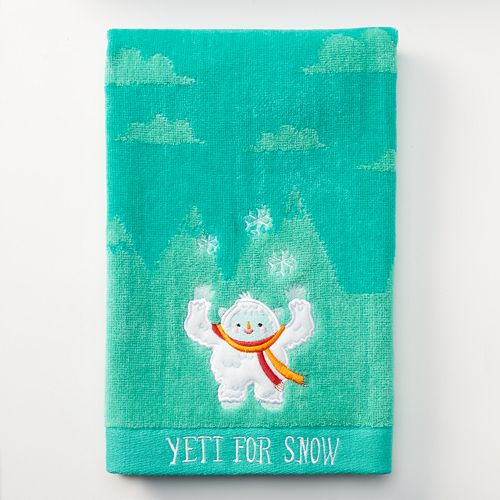 St. Nicholas SquareÂ® ''Yeti For Snow'' Hand Towel