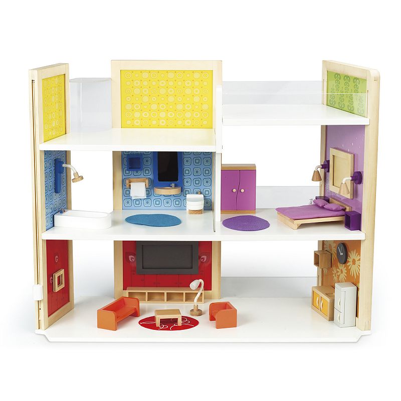 Hape DIY Dream House Dollhouse Set, Multicolor