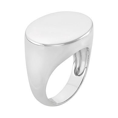 Sterling Silver Oval Ring