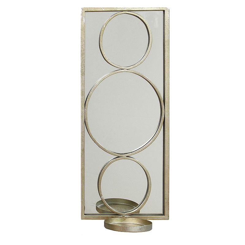 Stratton Home Decor Circle Mirror Wall Sconce