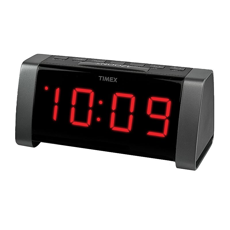 Timex AM\/FM Dual Alarm Clock and Radio, Black