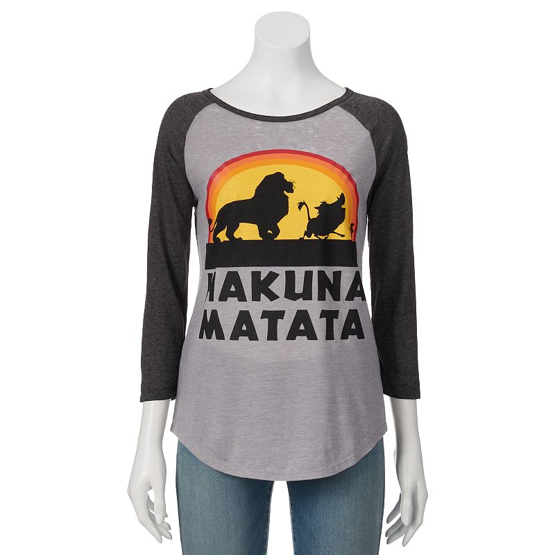 Disney's The Lion King ''Hakuna Matata'' Juniors' Raglan Tee