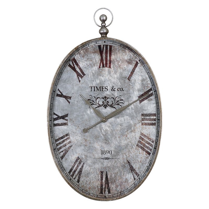 Argento Wall Clock, Grey