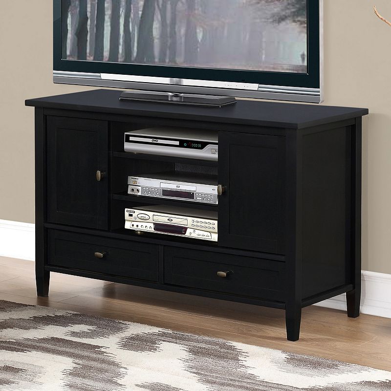 Simpli Home Warm Shaker TV Stand, Black