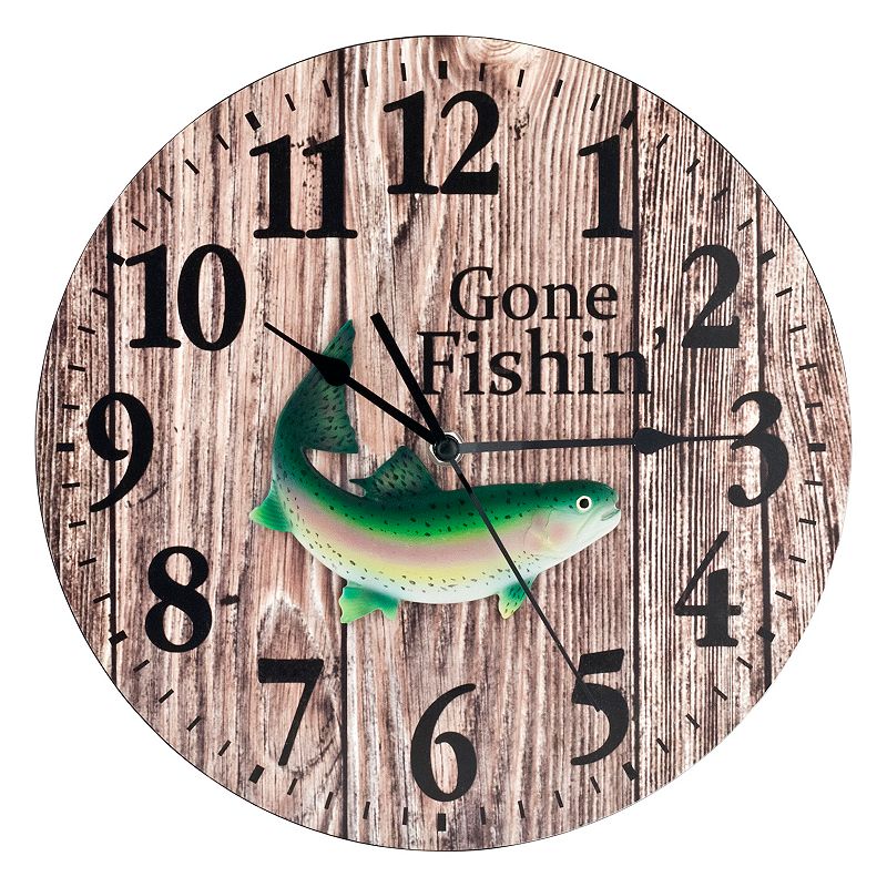 Gone Fishin' Wall Clock, Other Clrs