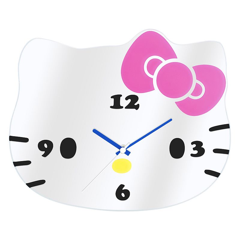 Hello Kitty Mirror Wall Clock, Multicolor