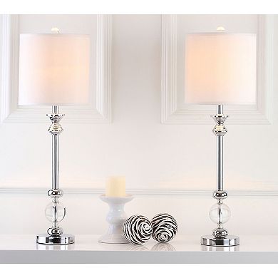 Safavieh 2-piece Erica Glass Candlestick Lamp Set