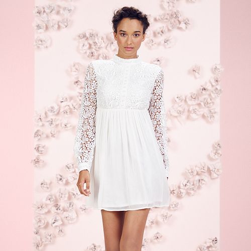 LC Lauren Conrad Runway Collection Lace Babydoll Mini Dress - Women's