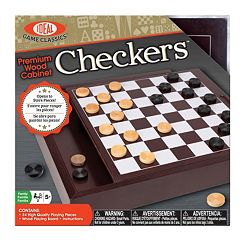Ideal Wood Checkers Board Game