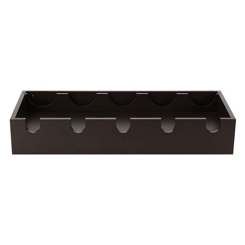 nexxt Ellington Wine Rack Wall Shelf, Brown