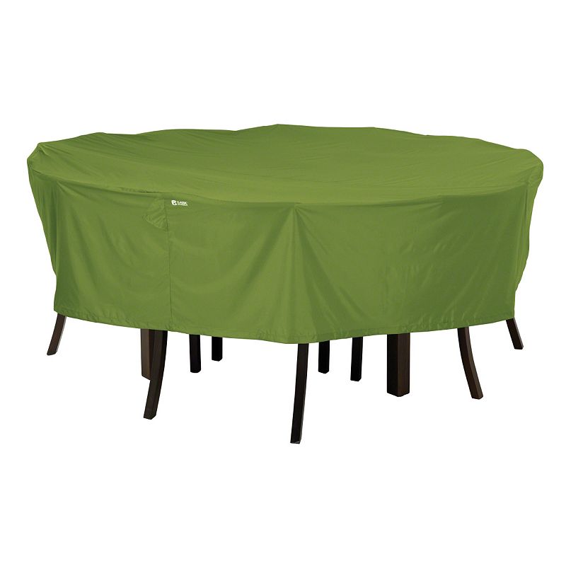 Outdoor Classic Accessories Sodo Round Patio Table and Chair Set Cover, Green