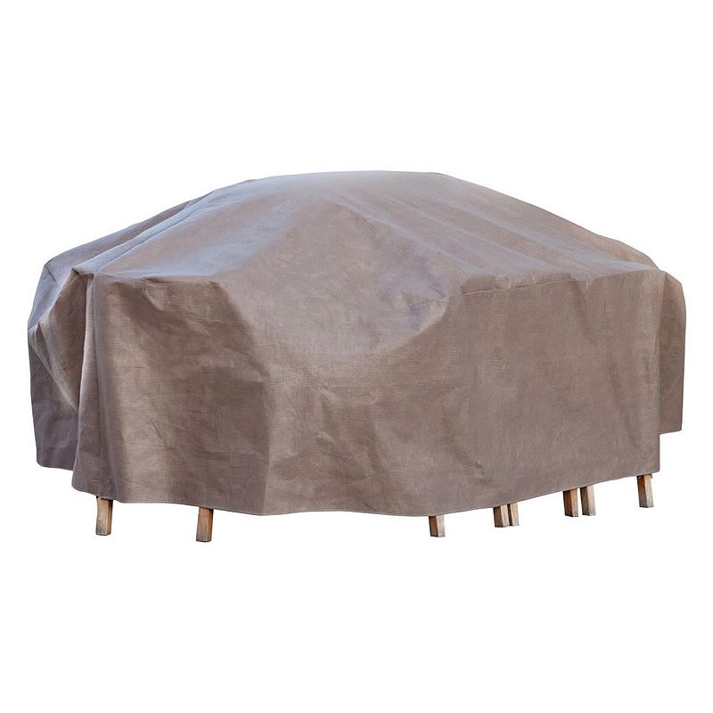Outdoor Duck Covers Elite 109-in. Rectangle Patio Table Cover and Inflatable Airbag, Brown