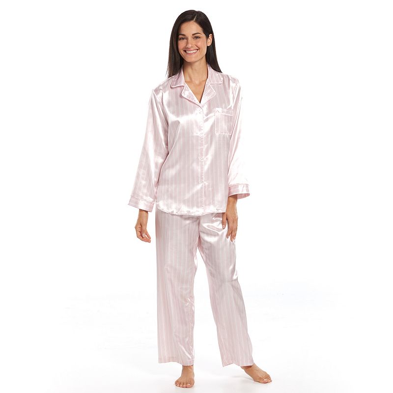 Kohls Ladies Pajamas
 Long Sleeves Satin Pajamas