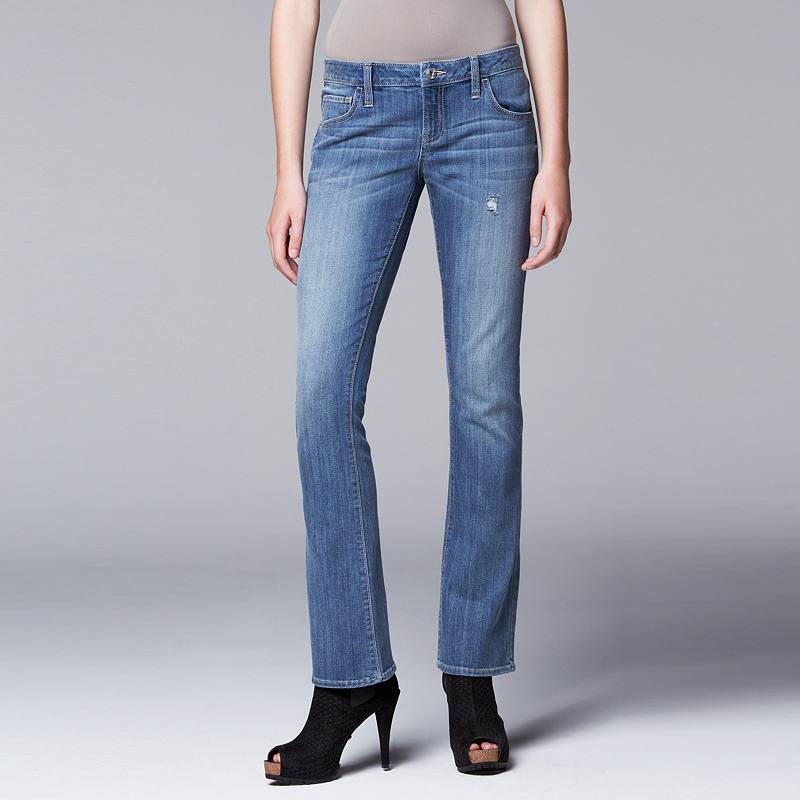 Simply Vera Vera Wang Modern Fit Bootcut Jeans Women's, Size...