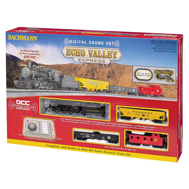  TRAINS ECHO VALLEY EXPRESS HO SCALE ELECTRIC TRAIN SET (SILVER