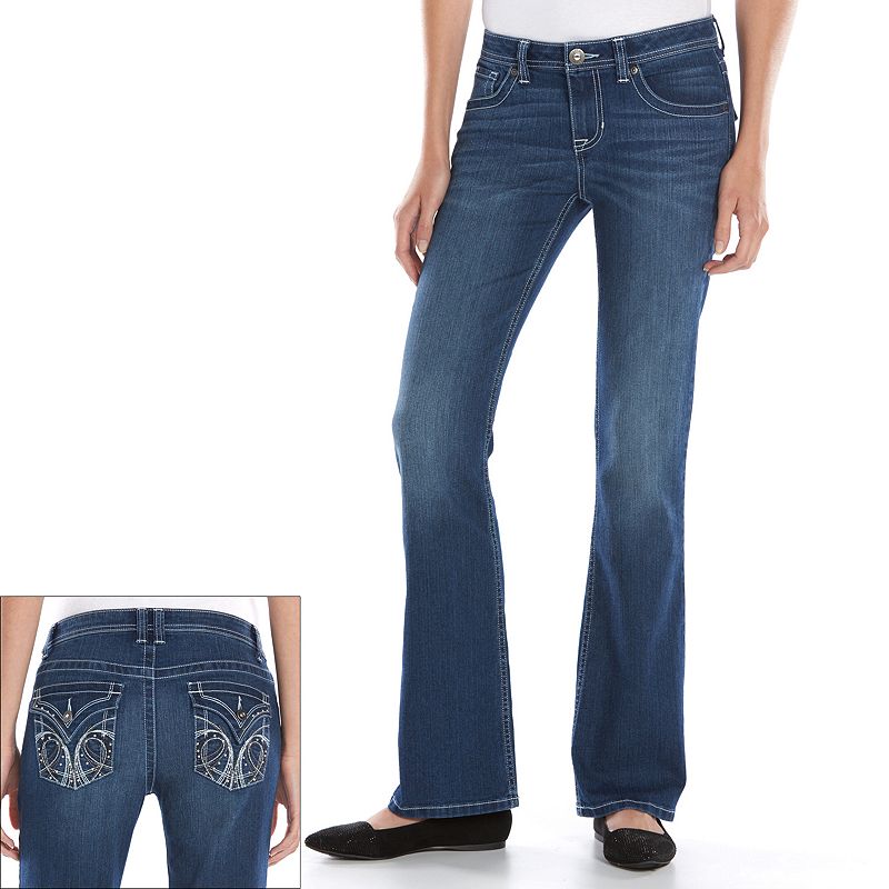 APT. 9 MODERN FIT BOOTCUT JEANS - PETITE, SIZE: 6 PETITE (BLUE)