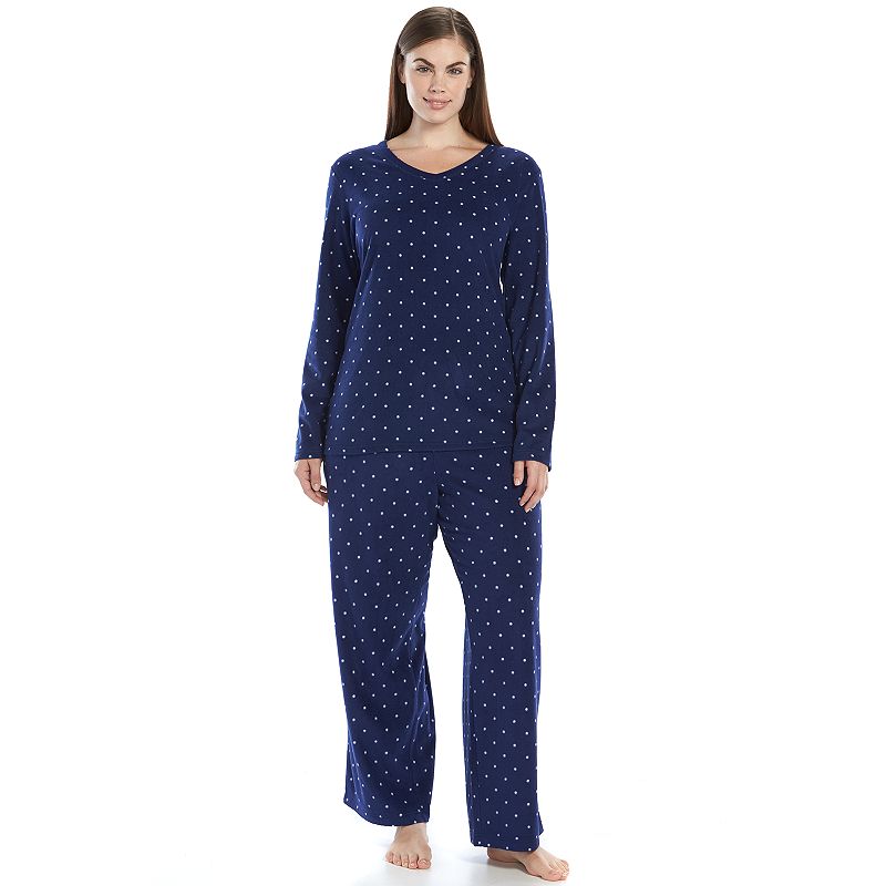 Croft & Barrow® Pajamas: Microfleece Pajama Set - Women's Plus Size