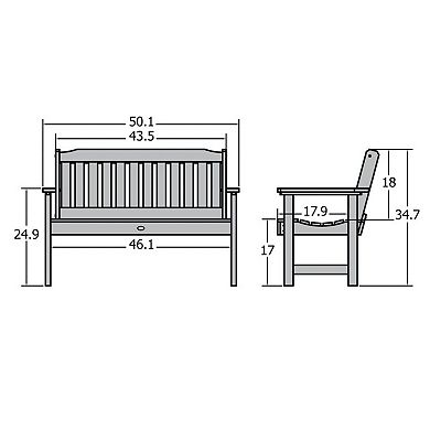 Highwood USA Lehigh 4 Ft. Garden Bench