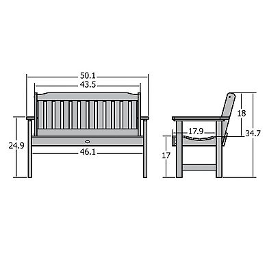 Highwood USA Lehigh 4 Ft. Garden Bench