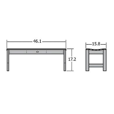 Highwood USA Lehigh 4 Ft. Picnic Bench