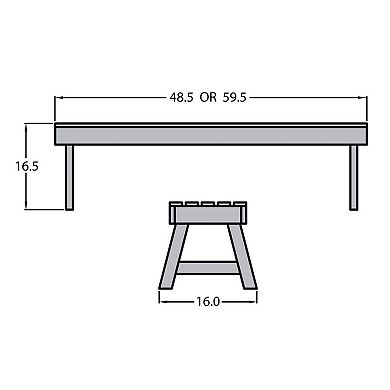 Highwood USA Weatherly 4 Ft. Picnic Bench