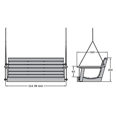 Highwood USA Weatherly 4 Ft. Porch Swing