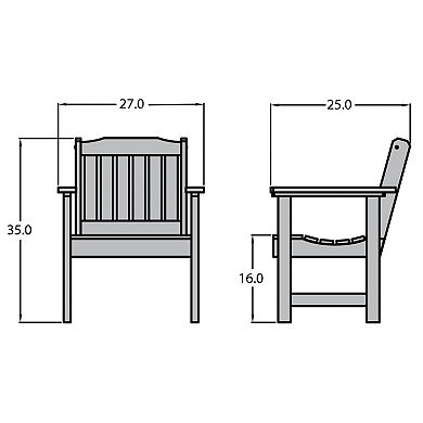 Highwood USA Lehigh Garden Chair