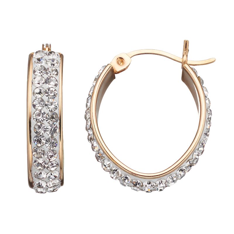 14k Gold Oval Hoop Earrings Kohls 