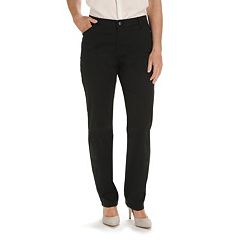 Petite Lee Relaxed Fit Straight-Leg Twill Pants