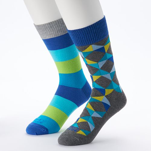 Funky Socks 2pk Triangle Crew Socks Men