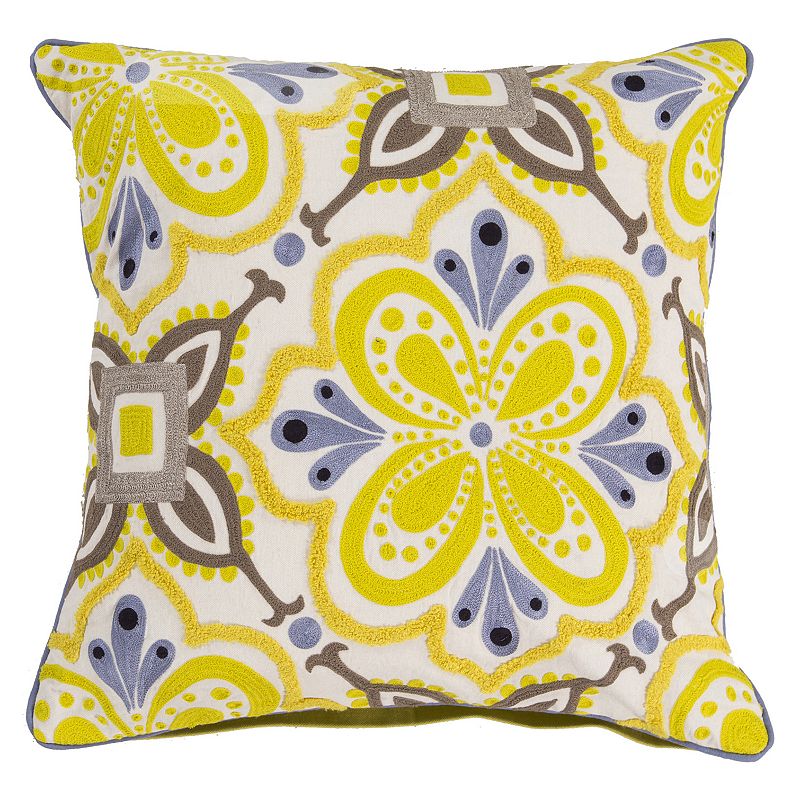 Yellow Floral Throw Pillow Kohl s
