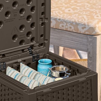 Suncast Side Table Storage Box - Outdoor