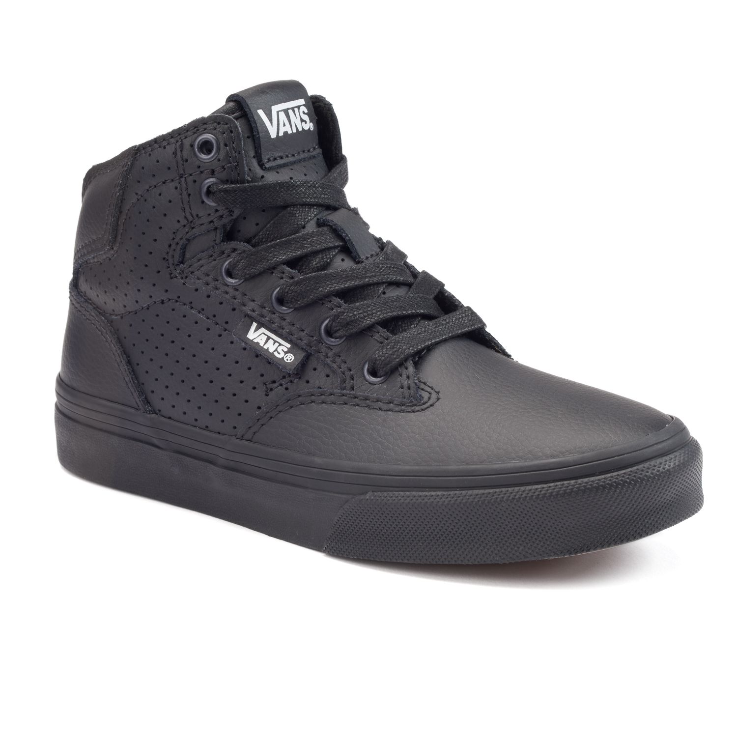 black leather vans size 3