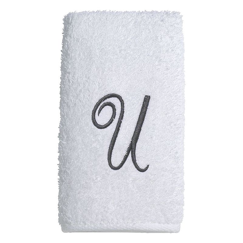 Avanti Embroidered Script Monogram Hand Towel
