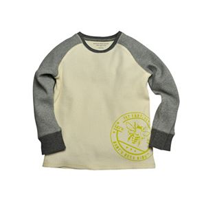 Baby Boy Burt's Bees Baby Organic Logo Raglan Thermal Tee