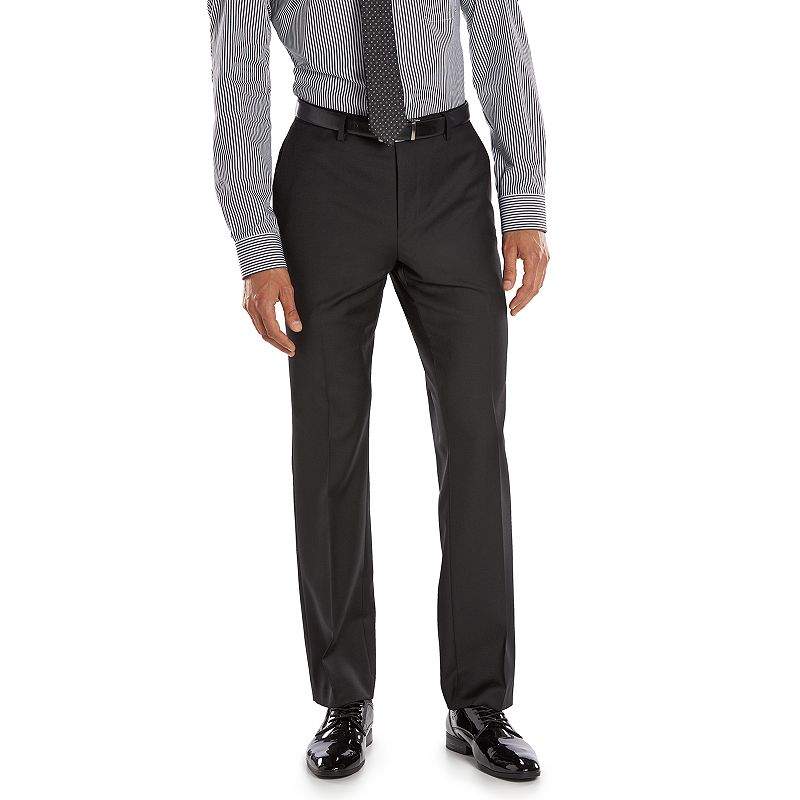 kohls mens black dress pants