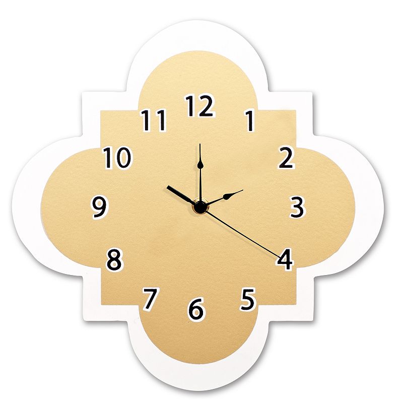 Trend Lab Quatrefoil Wall Clock, Gold