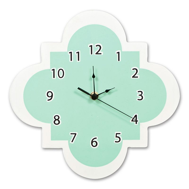 Trend Lab Quatrefoil Wall Clock, Green