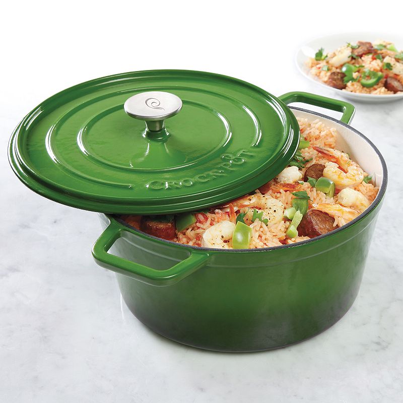 Crock-Pot Elmington 5-qt. Cast-Iron Dutch Oven, Green