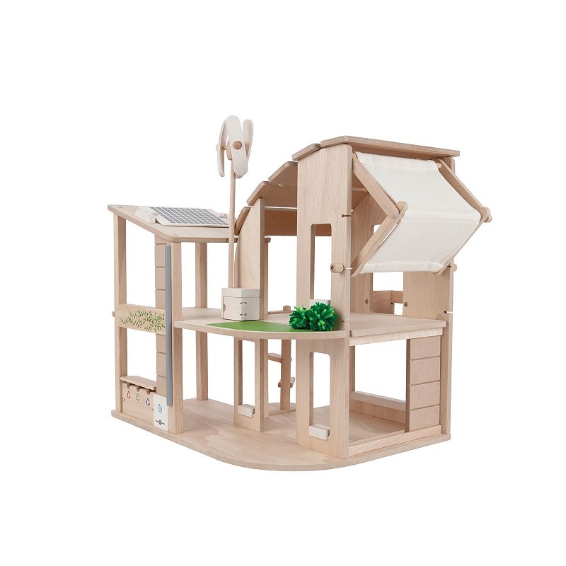 Plan Toys Green Dollhouse, Multicolor