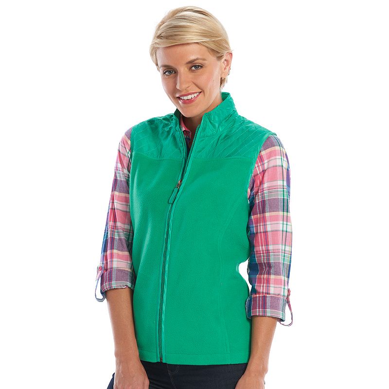 womens fleece vests at kohl's