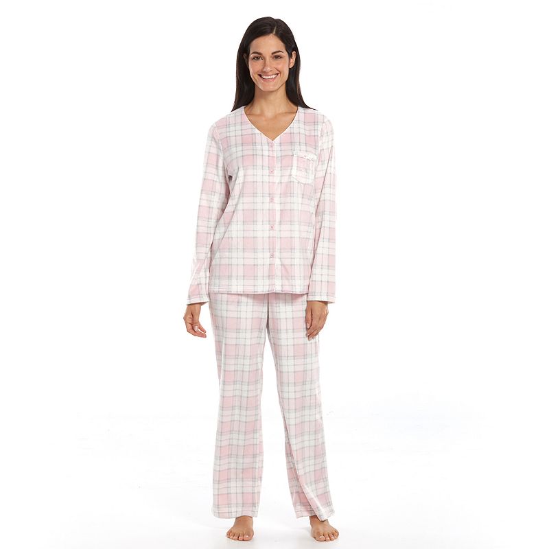 CROFT & BARROW PAJAMAS: MINKY FLEECE PAJAMA GIFT SET - WOMEN'S